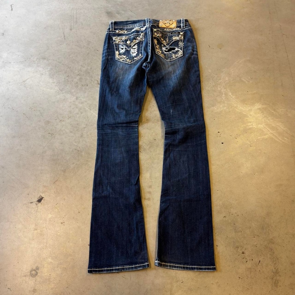 Vintage Y2K Miss me dark Wash low rise bootcut jeans
